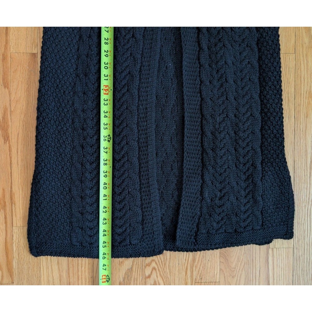 Country Club Womens Sweater Small Wool Ireland Long Duster Cable Knit Chunky - Picture 12 of 15